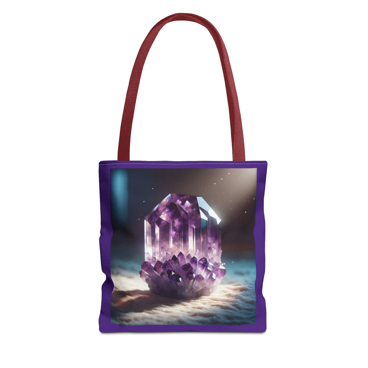 Amethyst Crystal Tote Bag - Boho Chic Shopping Bag for Crystal Lovers