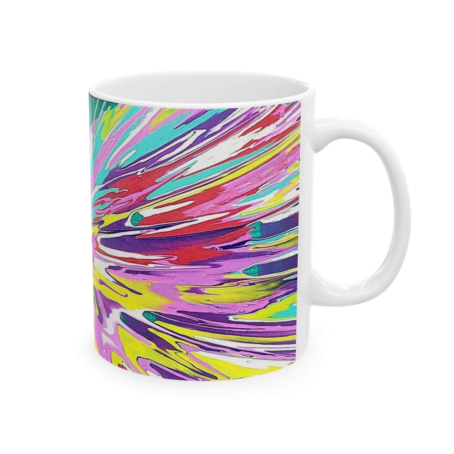 Colorful Abstract Ceramic Mug - Perfect for Coffee Lovers and Gifting