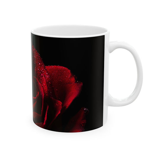 Elegant Rose Design Ceramic Mug – Perfect Gift for Romantic Occasions