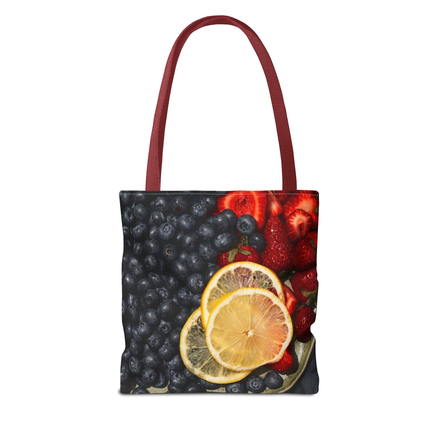 Colorful Fruit Print Tote Bag - Fresh & Fun for Everyday Use