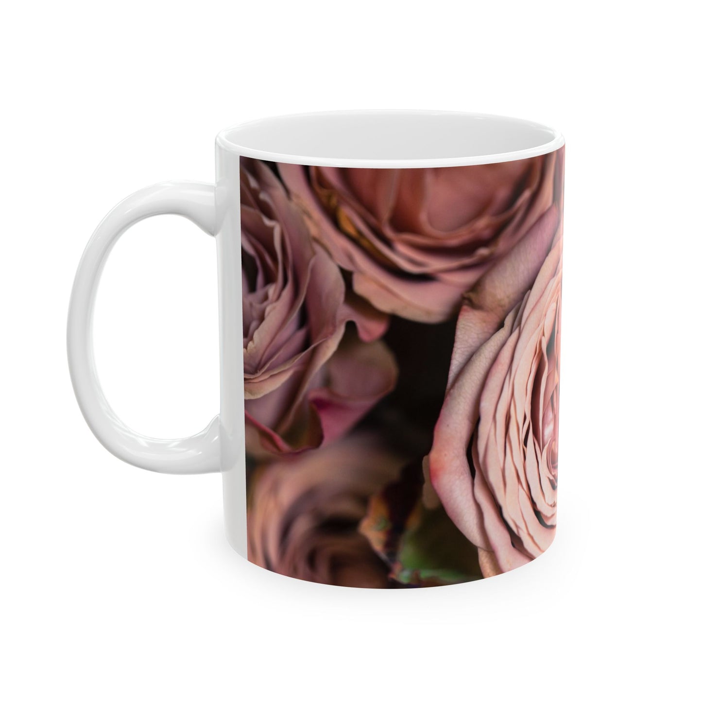 Elegant Pink Rose Design Ceramic Mug - Perfect for Floral Lovers and Special Occasions