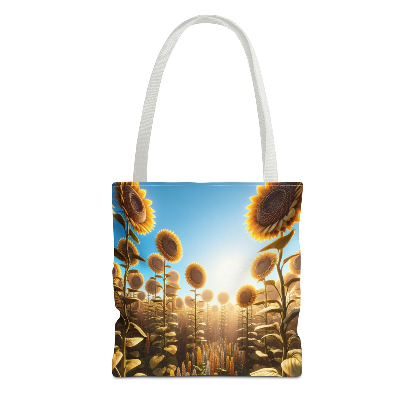 Sunflower Fields Tote Bag - Stylish & Eco-Friendly Transportation for Nature Lovers