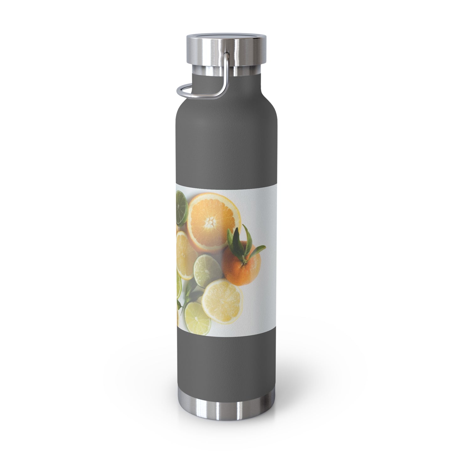 Citrus Splash Insulated Water Bottle - 22oz Copper Vacuum Flask