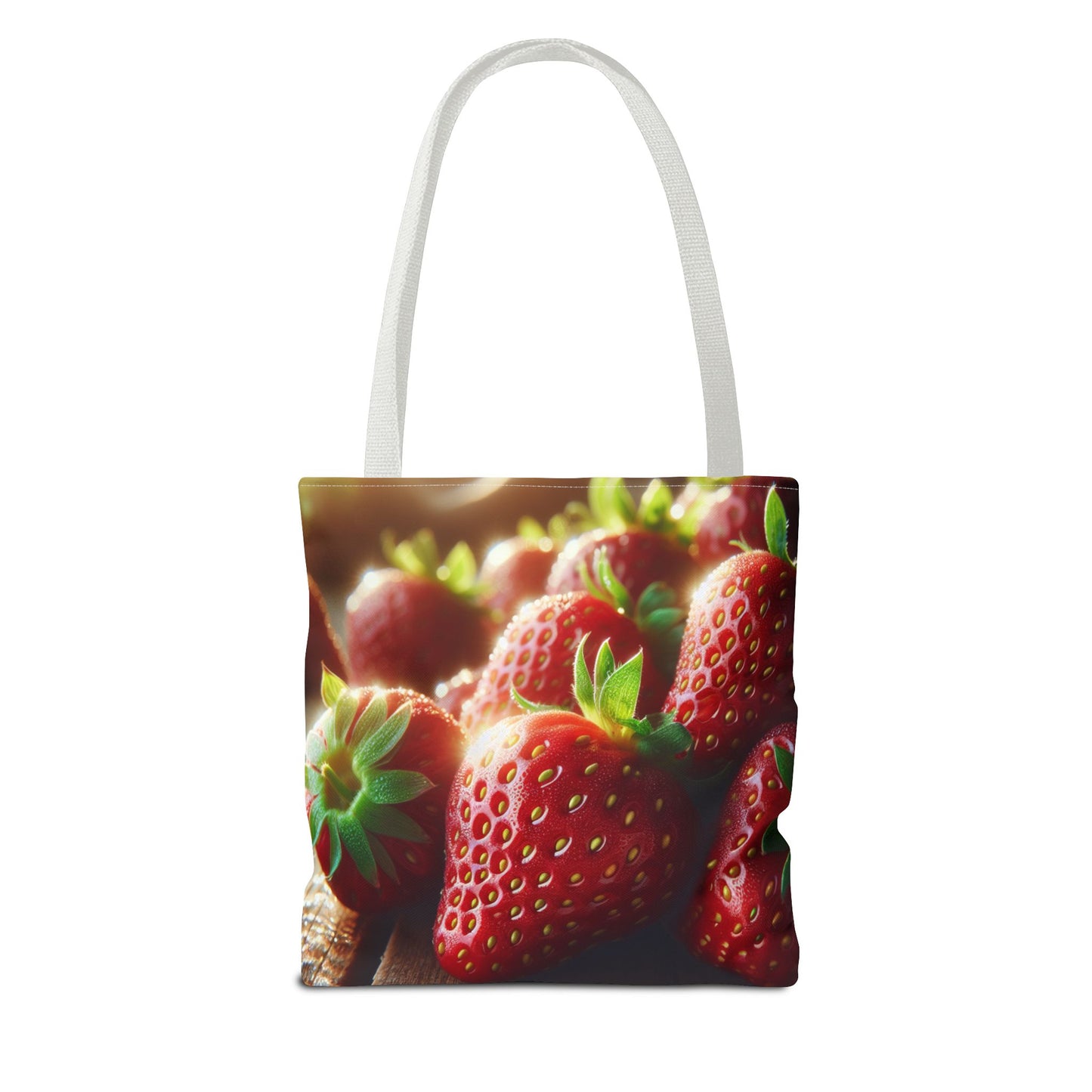 Strawberry Print Tote Bag - Perfect for Farmers' Markets and Everyday Use