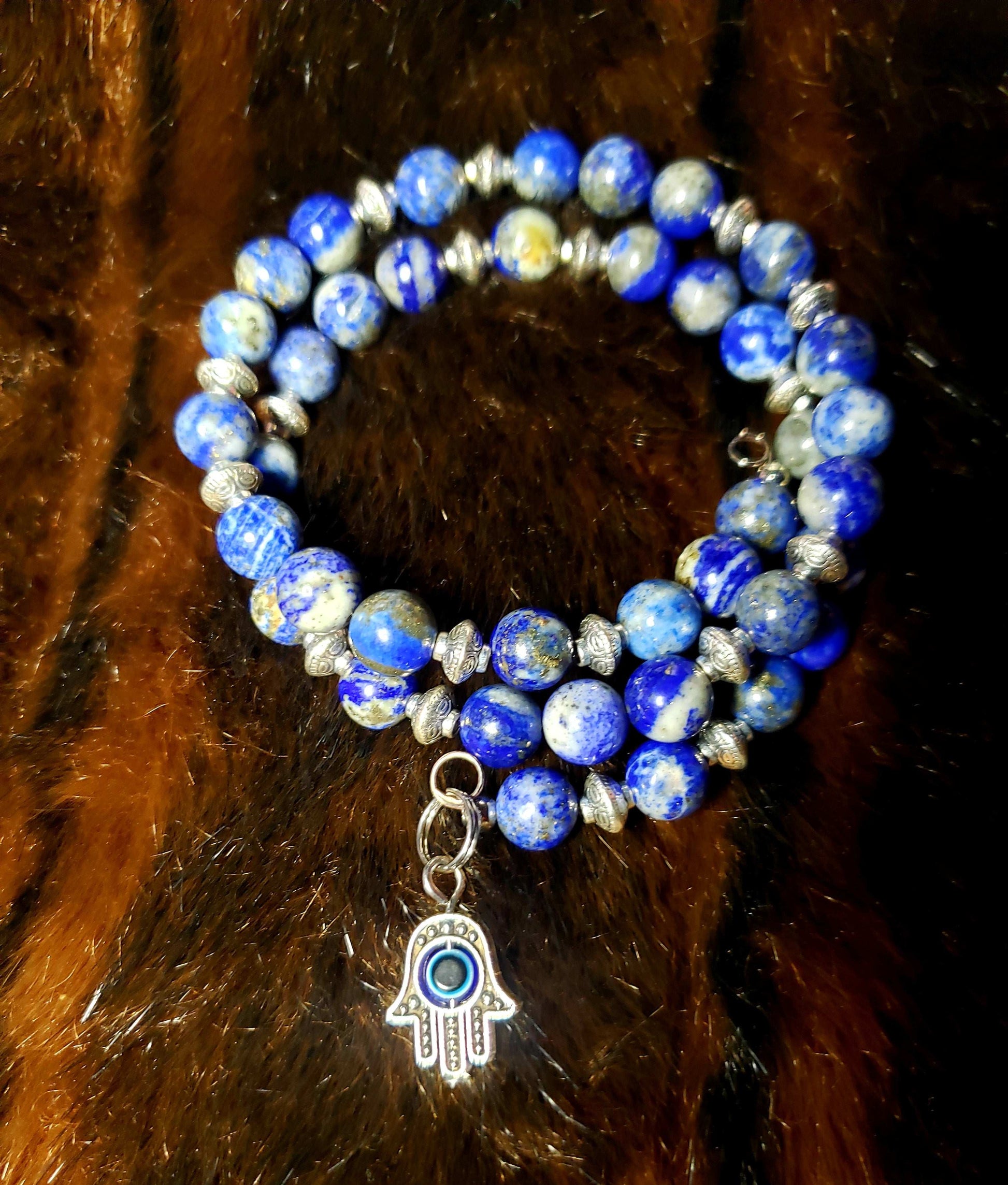 Lapis Lazuli Memory Wire Bracelet