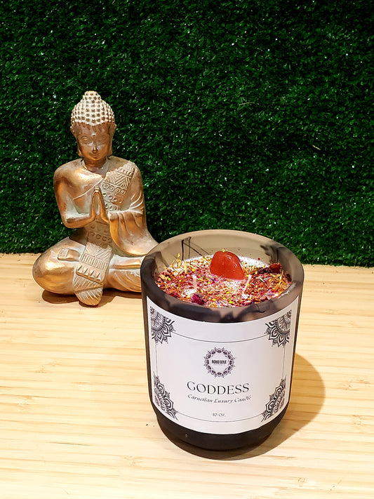 Goddess Crystal Candle