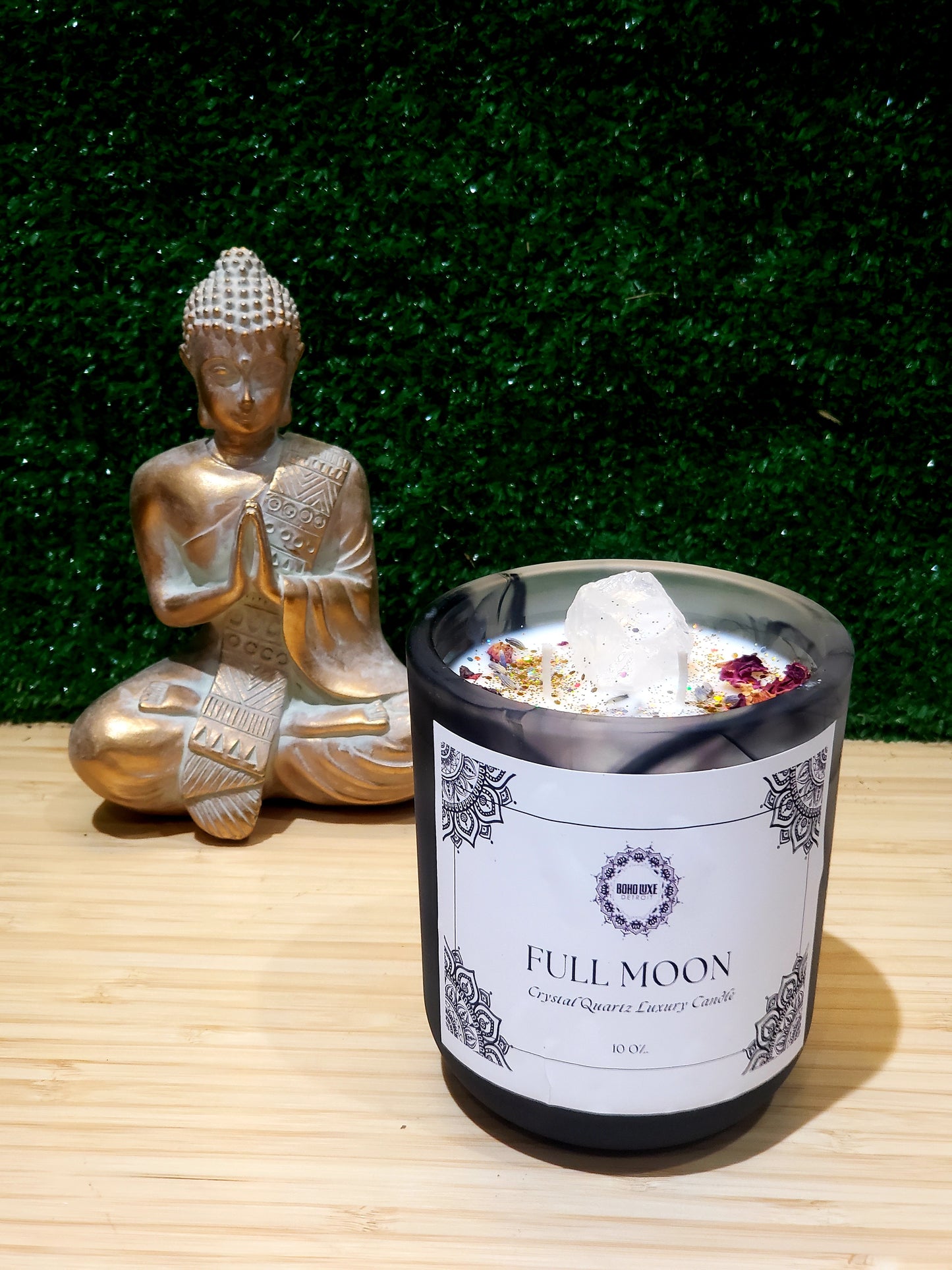 Full Moon Crystal Candle