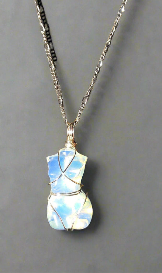 Opal Goddess Crystal  Necklace