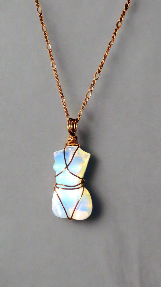 Opal Goddess Crystal  Necklace