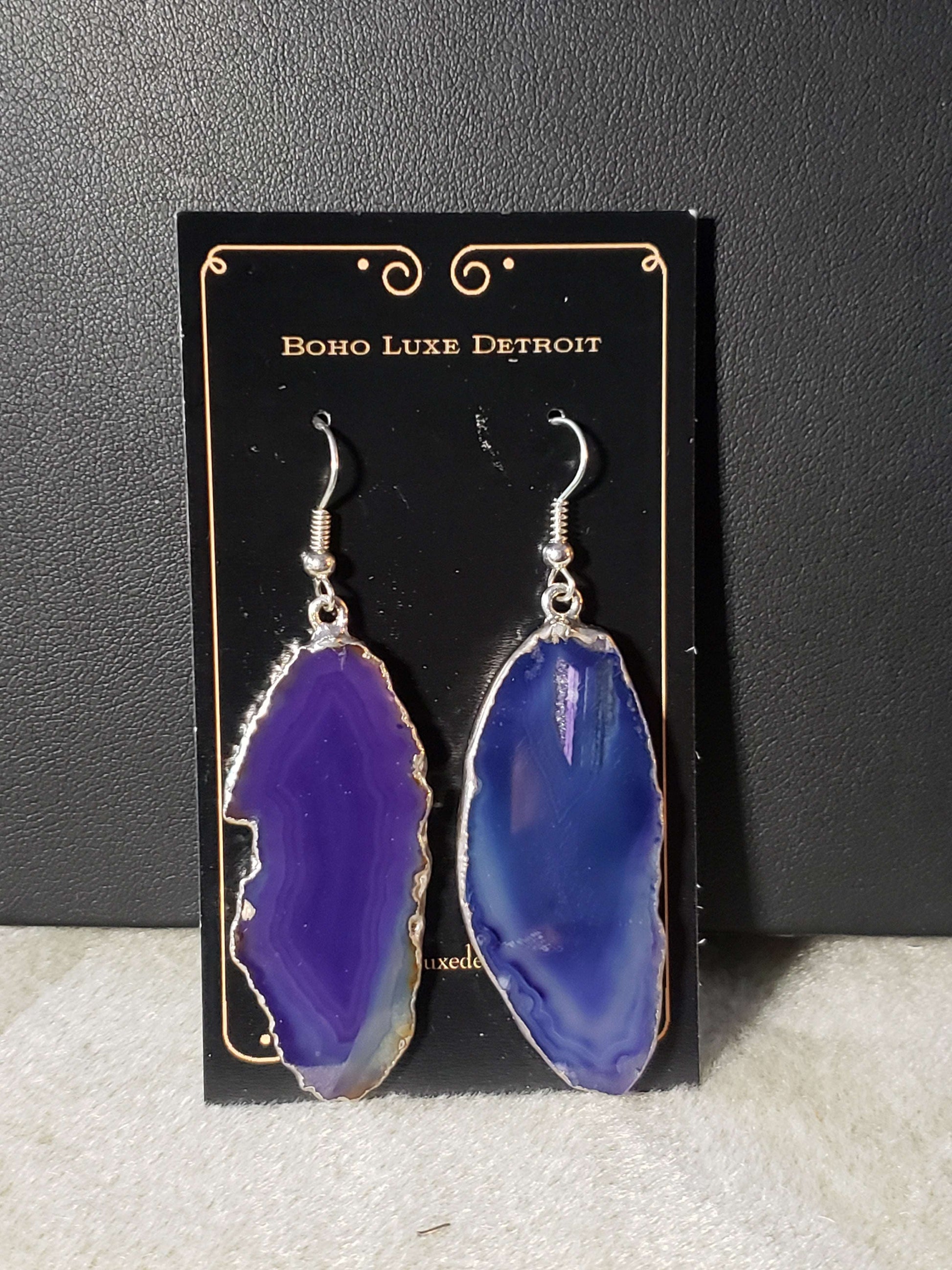 Agate Slice Earrings