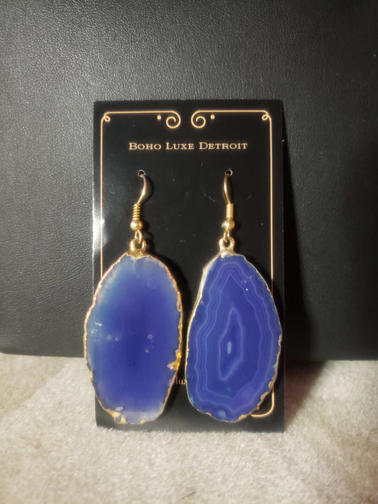 Agate Slice Earrings