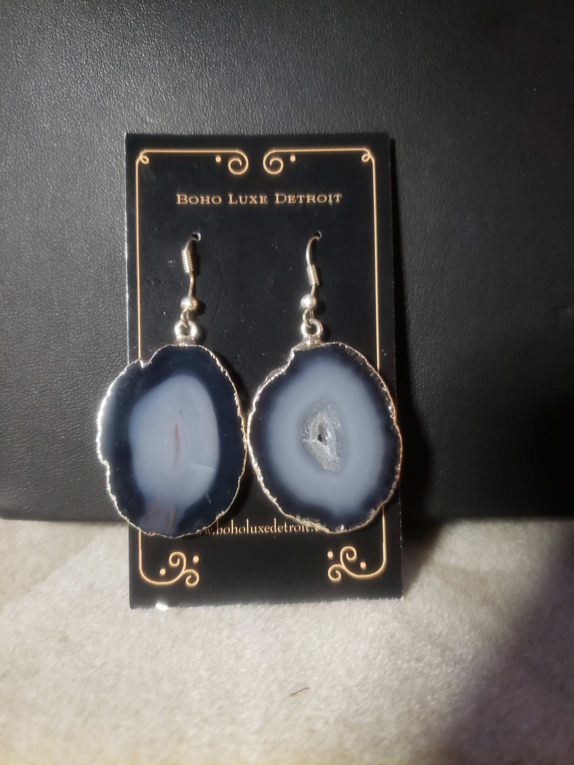 Agate Slice Earrings