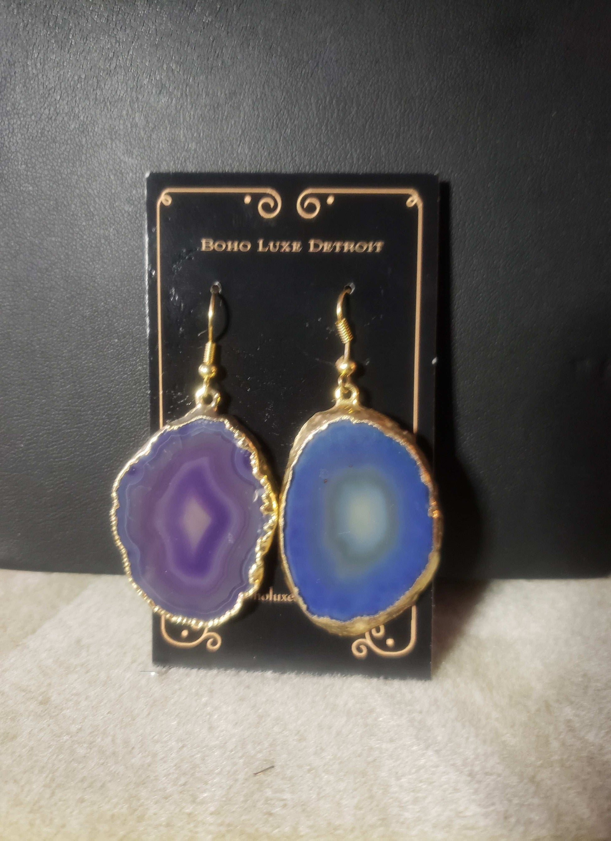 Agate Slice Earrings