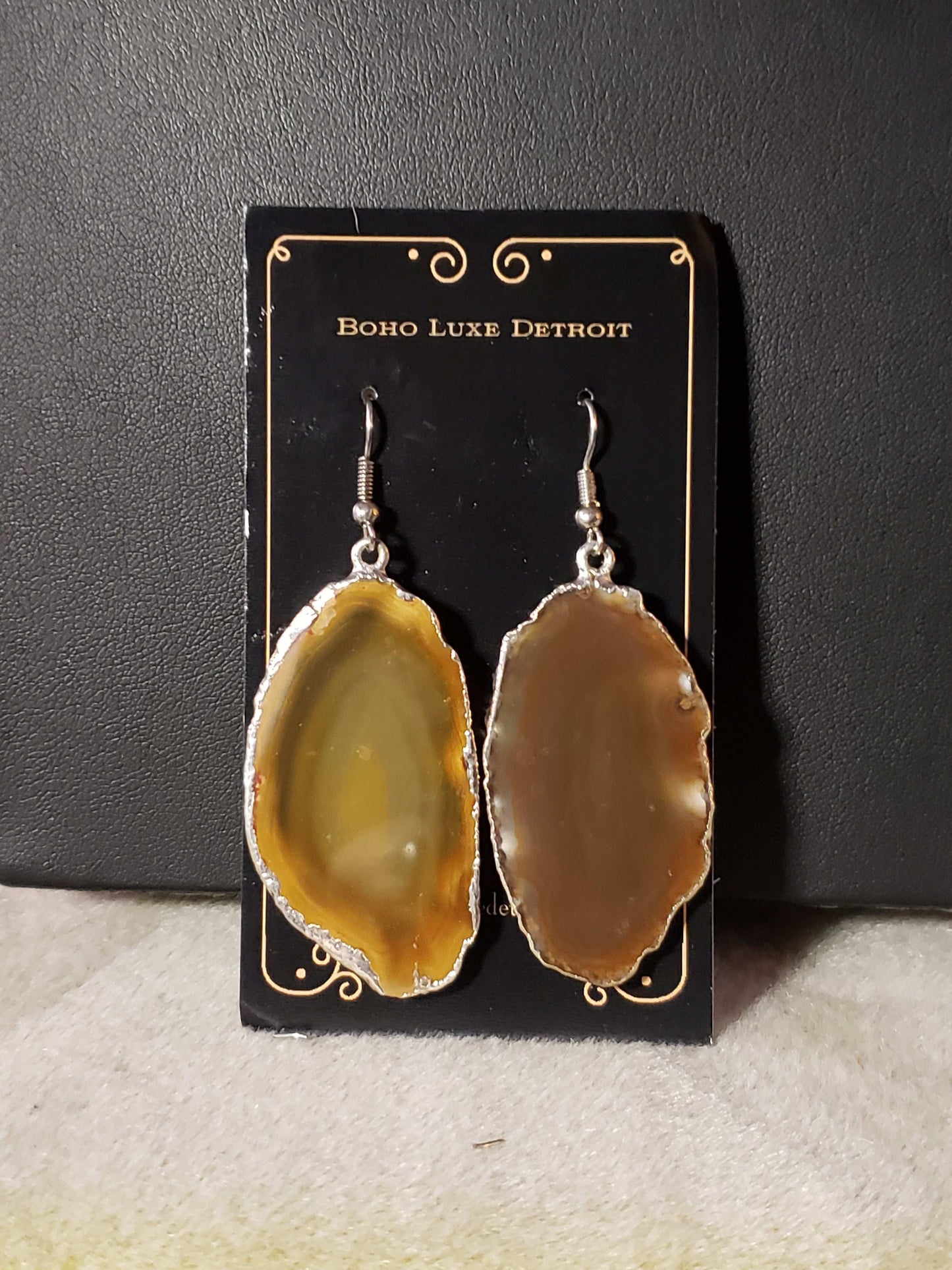 Agate Slice Earrings