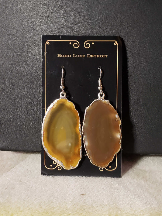 Agate Slice Earrings