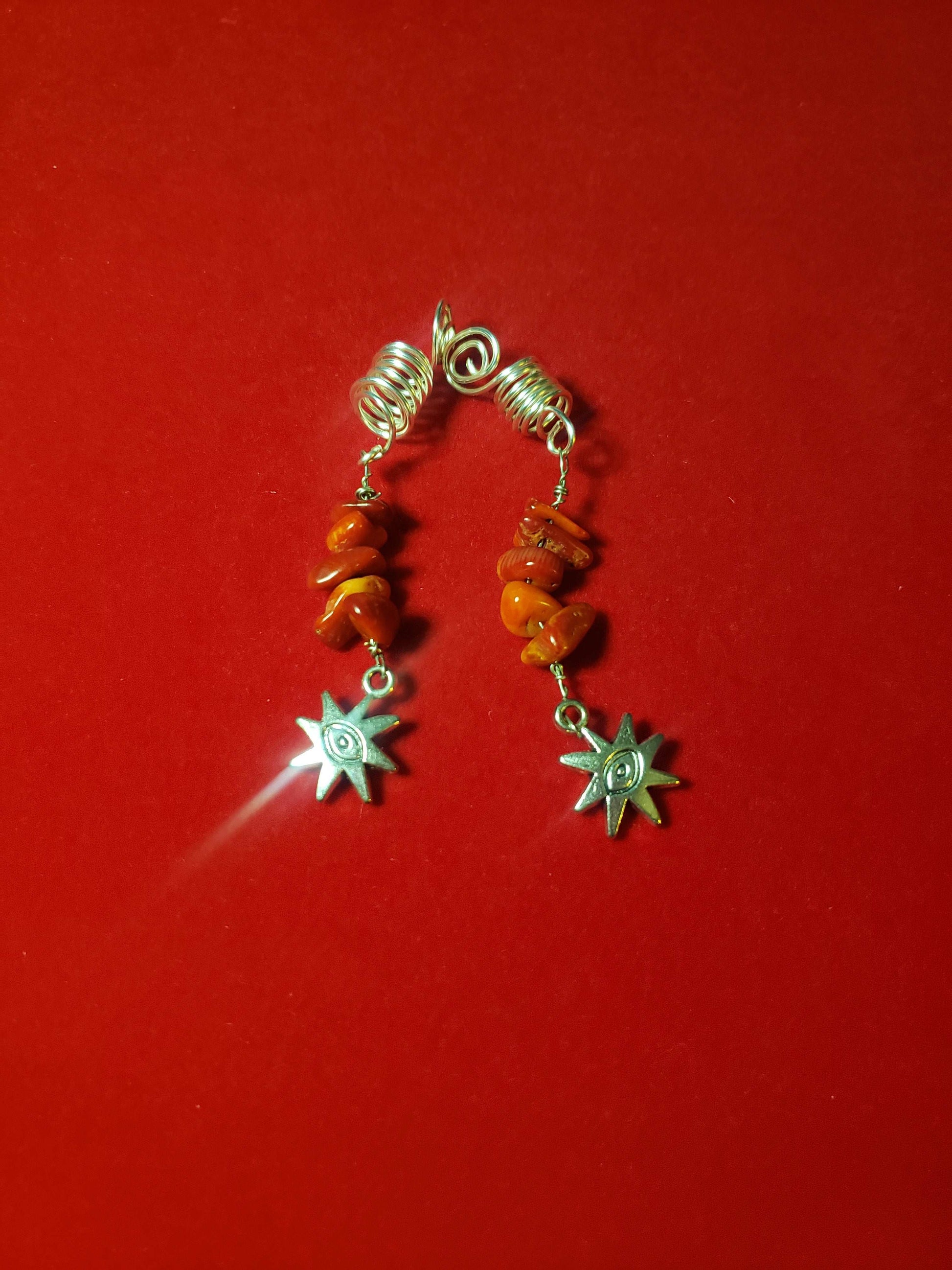 Carnelian Crystal Hair Jewelry