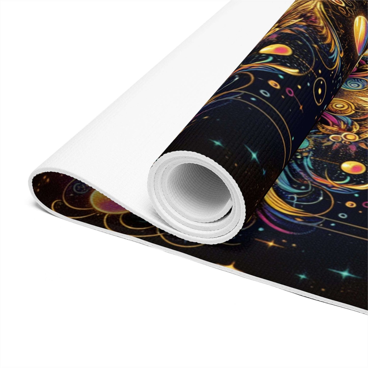 Cosmic Goddess Foam Yoga Mat - Vibrant Spiritual Design for Mindfulness and Meditation