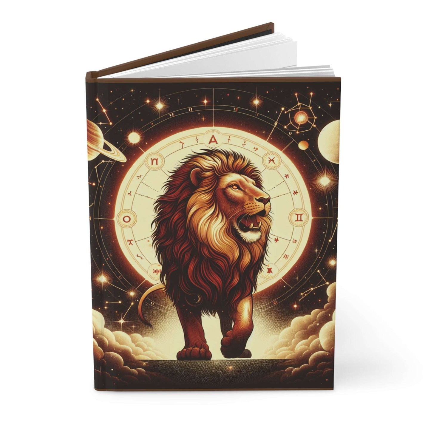 Astrology Lion Hardcover Journal - Celestial Zodiac Notebook for Dreamers