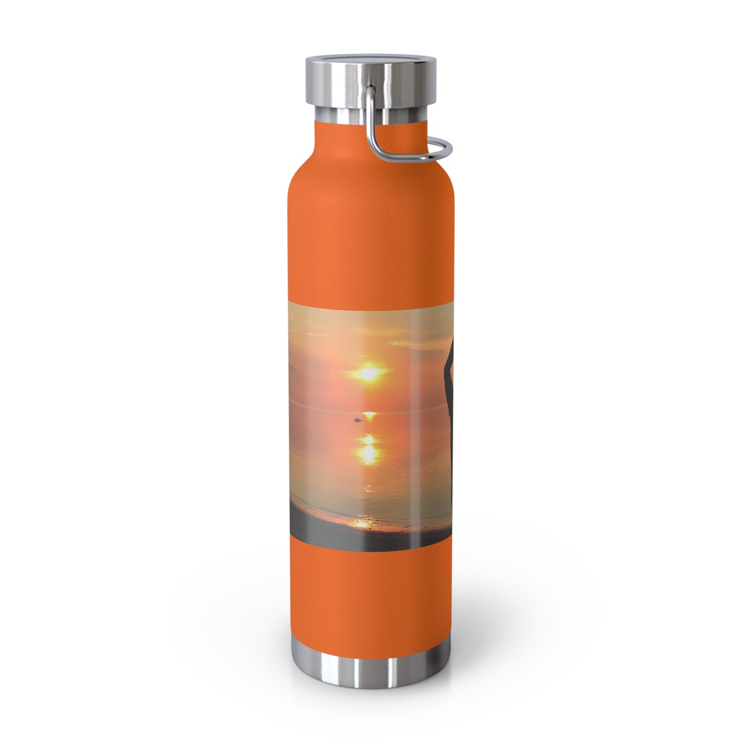 Yoga-Inspired Copper Insulated Water Bottle - 22oz - Eco-Friendly Travel Companion