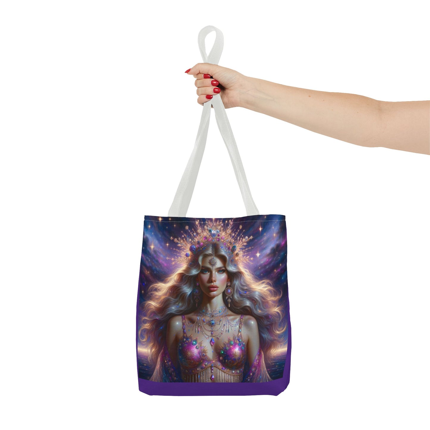 Bohemian Goddess Tote Bag - Colorful Magical Art Design