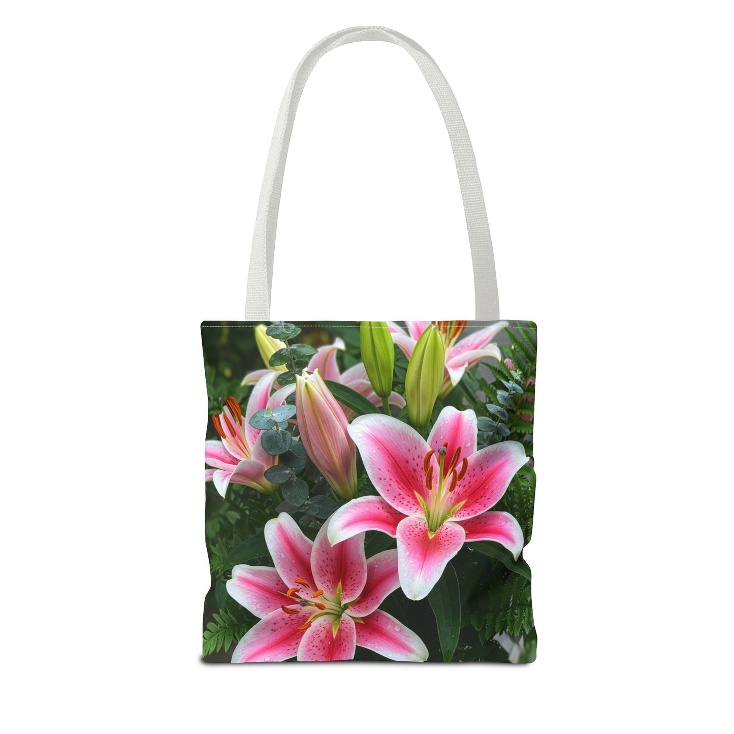 Vibrant Lily Floral Tote Bag - Perfect for Spring and Summer Outings