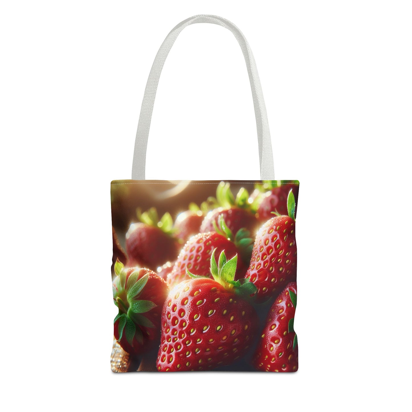 Strawberry Print Tote Bag - Perfect for Farmers' Markets and Everyday Use