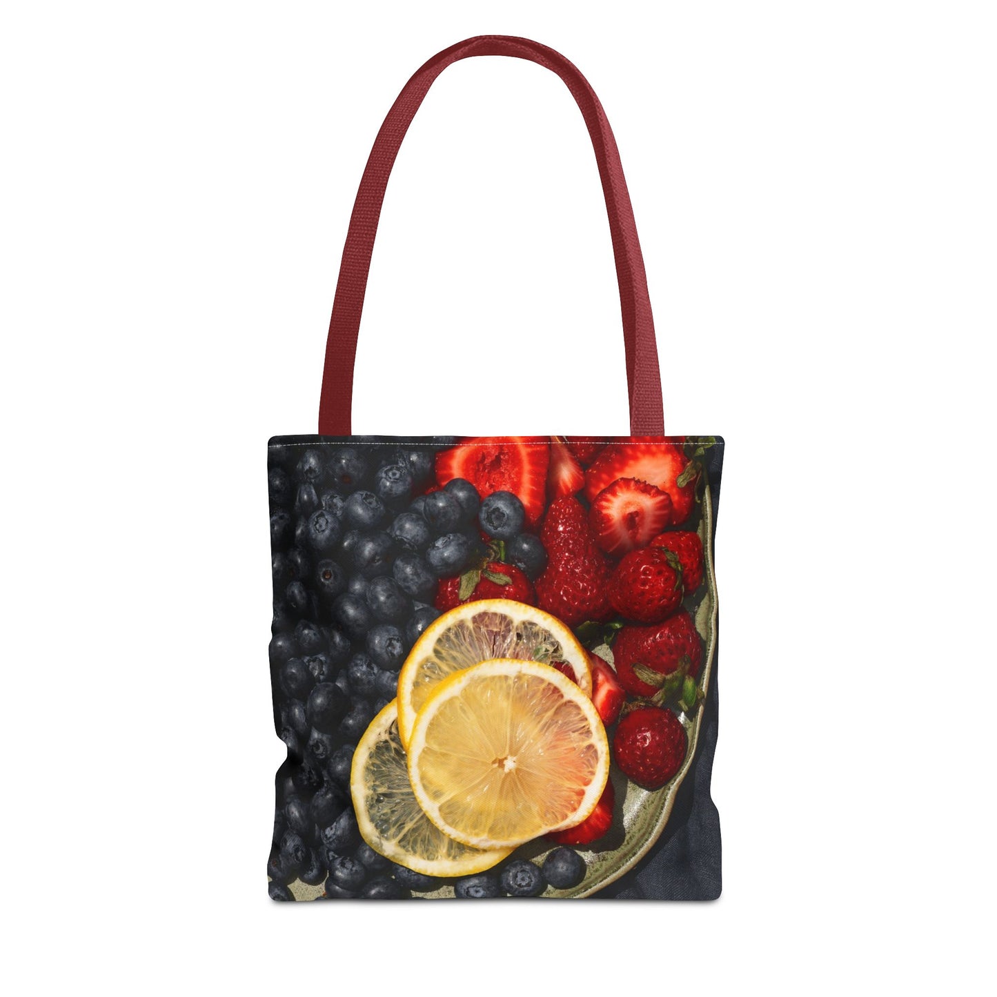 Colorful Fruit Print Tote Bag - Fresh & Fun for Everyday Use