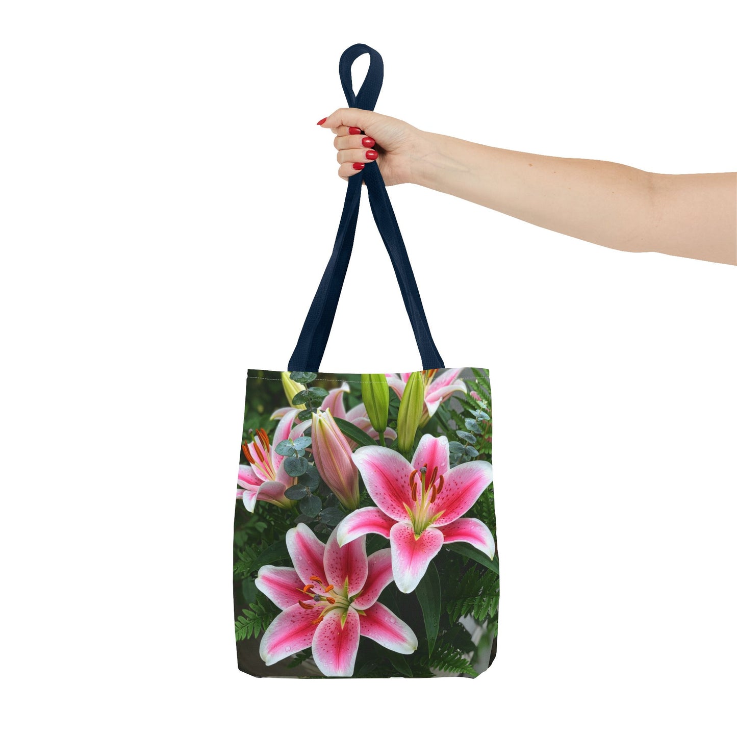 Vibrant Lily Floral Tote Bag - Perfect for Spring and Summer Outings