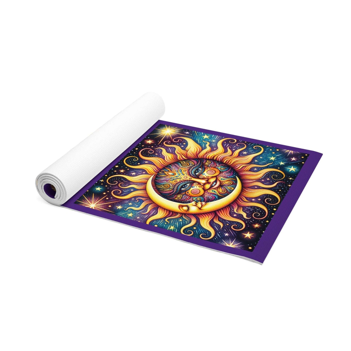 Vibrant Sun Design Foam Yoga Mat - Perfect for Eco-Friendly Yoga Enthusiasts