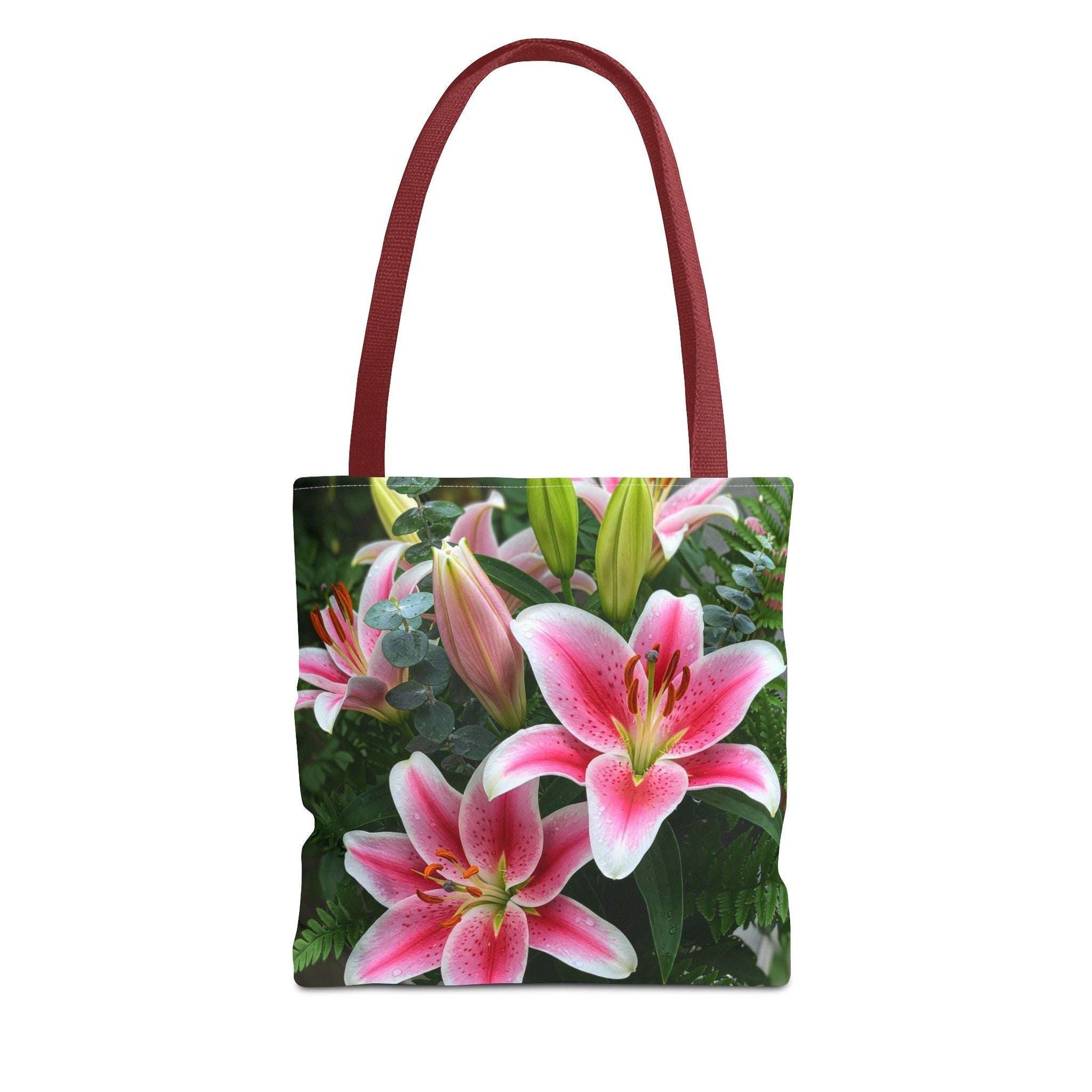 Vibrant Lily Floral Tote Bag - Perfect for Spring and Summer Outings