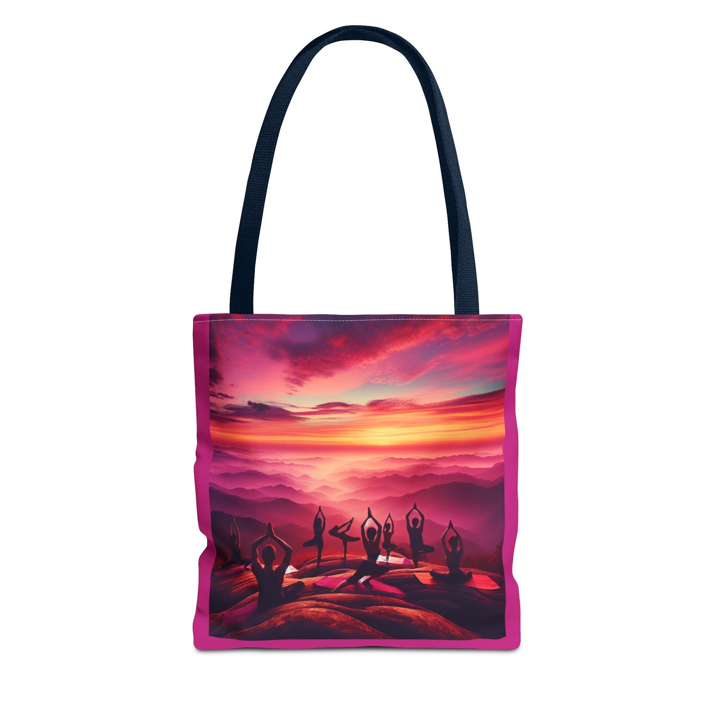 Yoga Sunset Tote Bag - Vibrant Spiritual Design