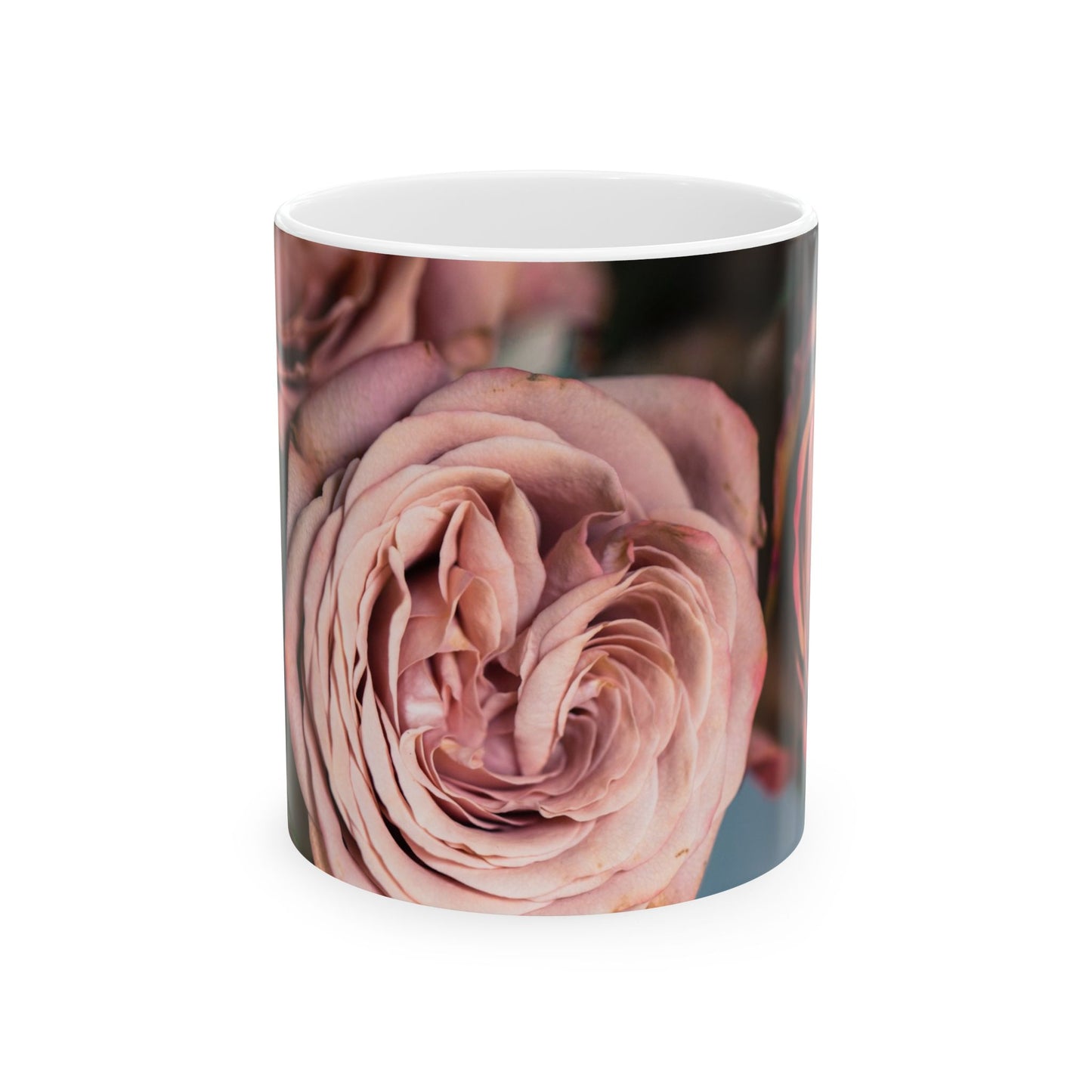 Elegant Pink Rose Design Ceramic Mug - Perfect for Floral Lovers and Special Occasions