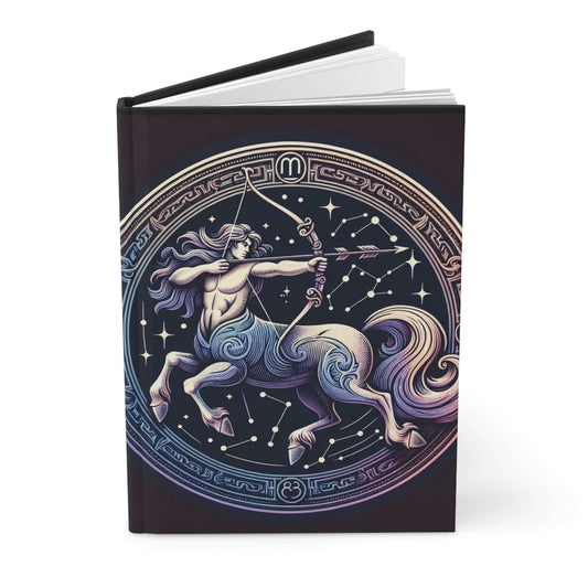 Celestial Sagittarius Hardcover Journal – Astrological Notebook for Creativity & Reflection