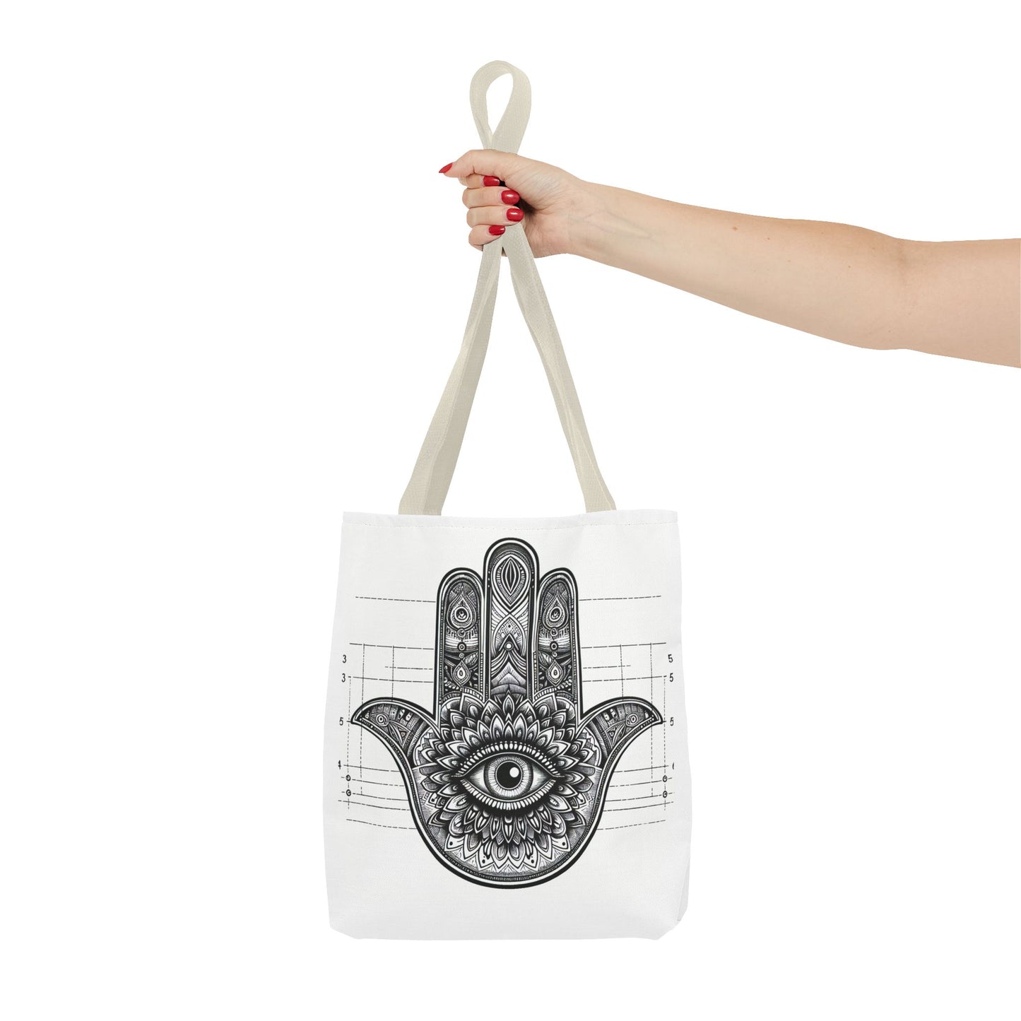 Mystical Boho Hand Tote Bag - Eye Design for Spiritual Travelers