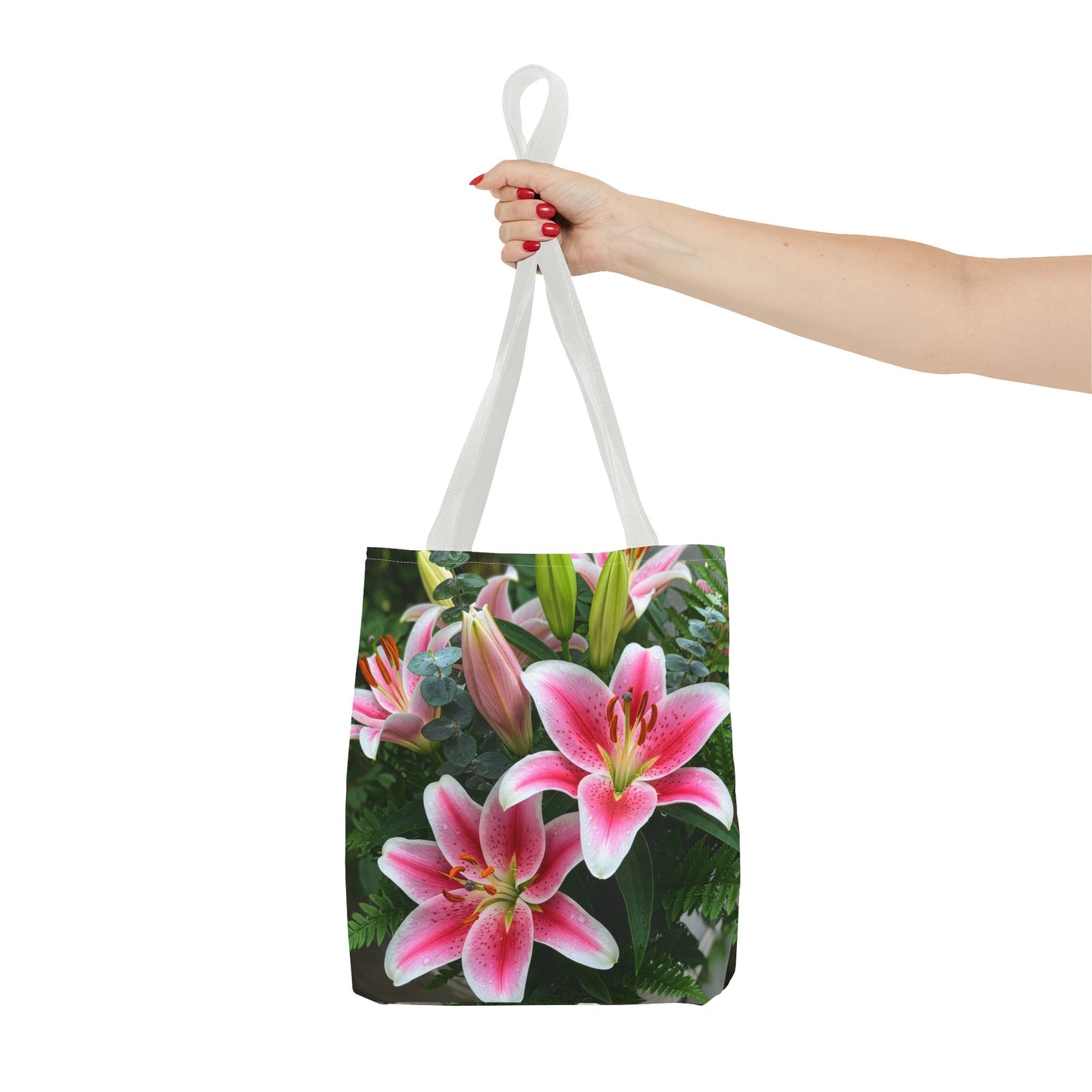 Vibrant Lily Floral Tote Bag - Perfect for Spring and Summer Outings