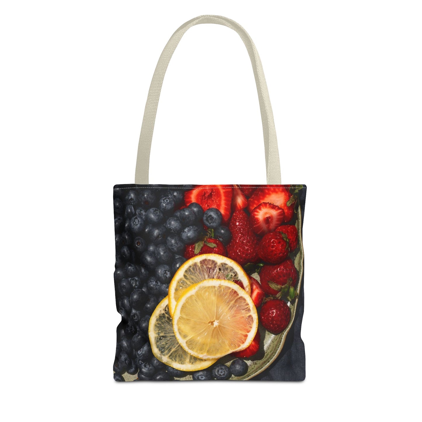 Colorful Fruit Print Tote Bag - Fresh & Fun for Everyday Use