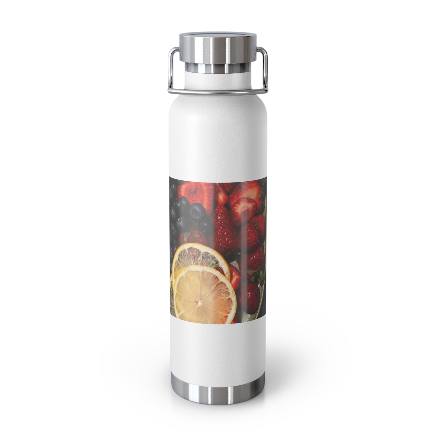 Fruit-Infused Copper Water Bottle - 22oz Insulated Hydration Companion