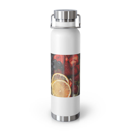 Fruit-Infused Copper Water Bottle - 22oz Insulated Hydration Companion