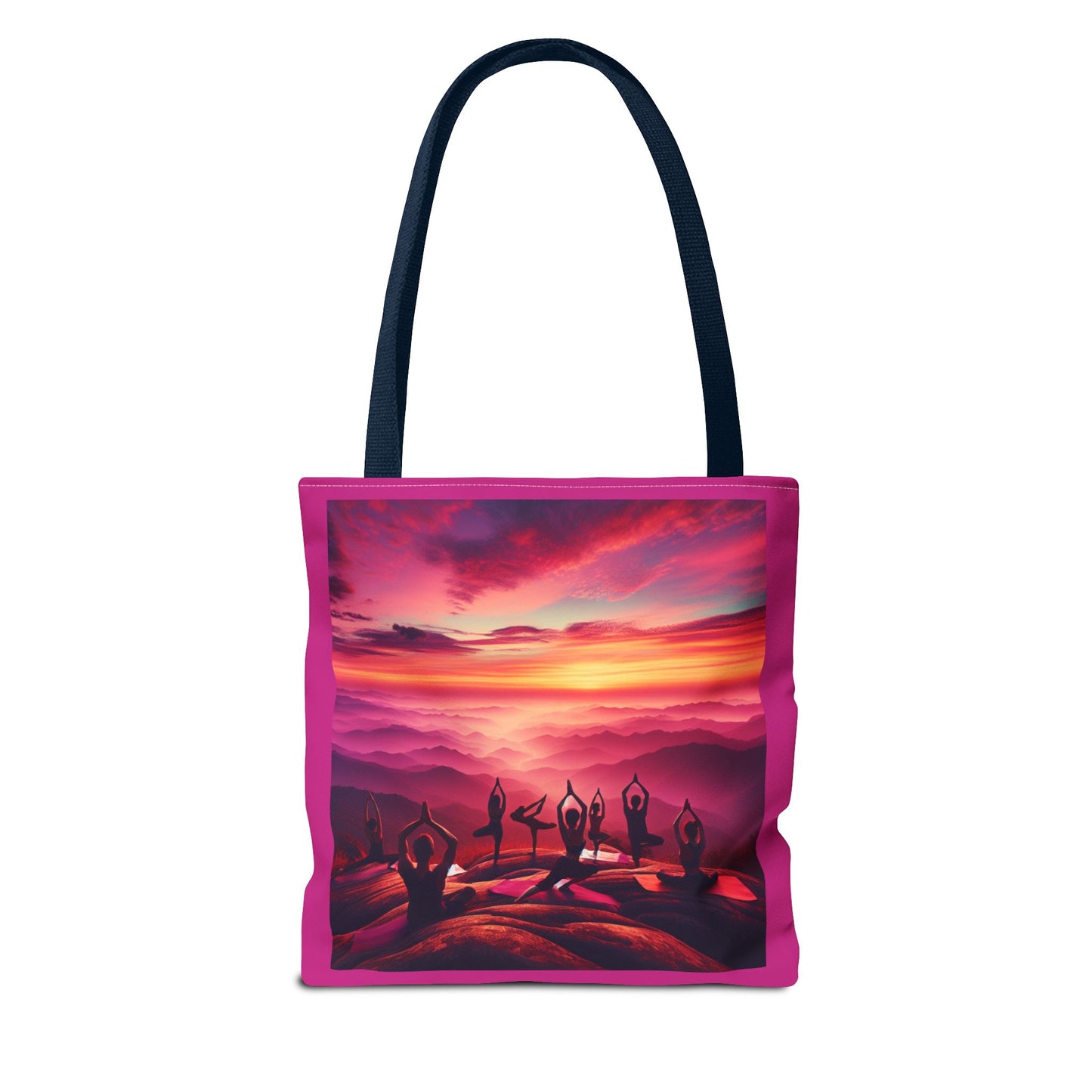 Yoga Sunset Tote Bag - Vibrant Spiritual Design