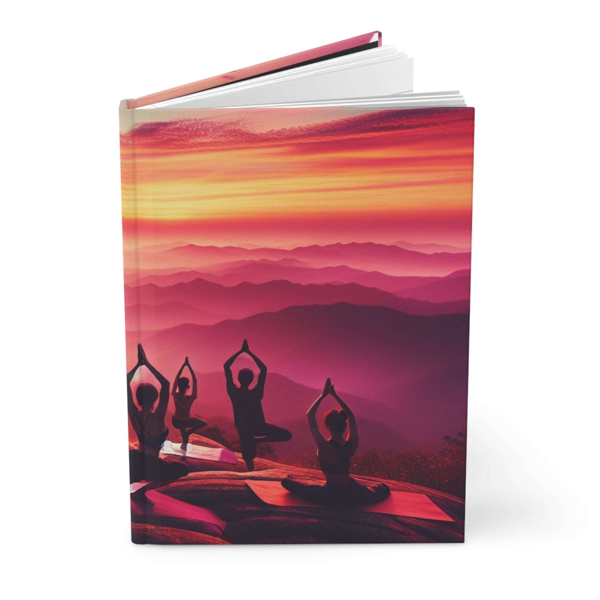 Serene Yoga Hardcover Journal - Inspirational Sunset Design for Mindfulness and Reflection