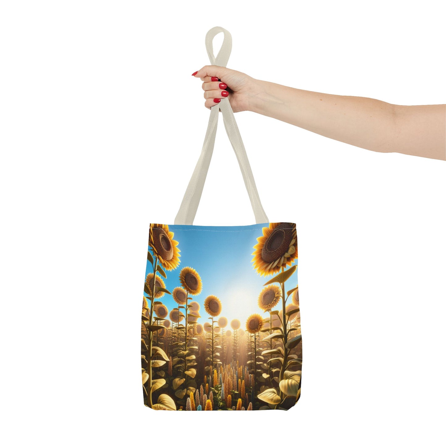 Sunflower Fields Tote Bag - Stylish & Eco-Friendly Transportation for Nature Lovers