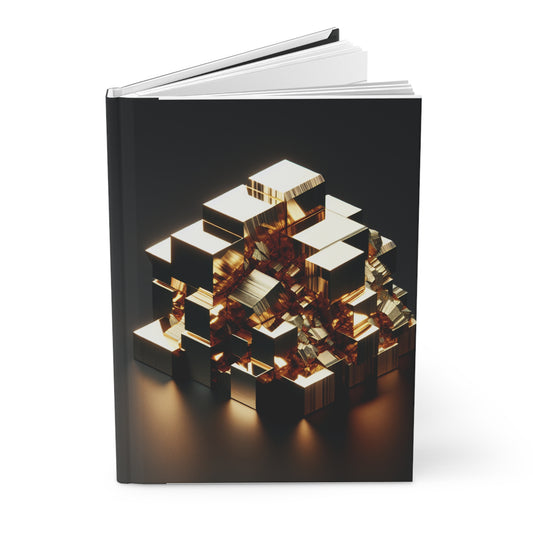 Elegant Golden Geometric Hardcover Journal - Perfect for Creative Minds & Gift Giving