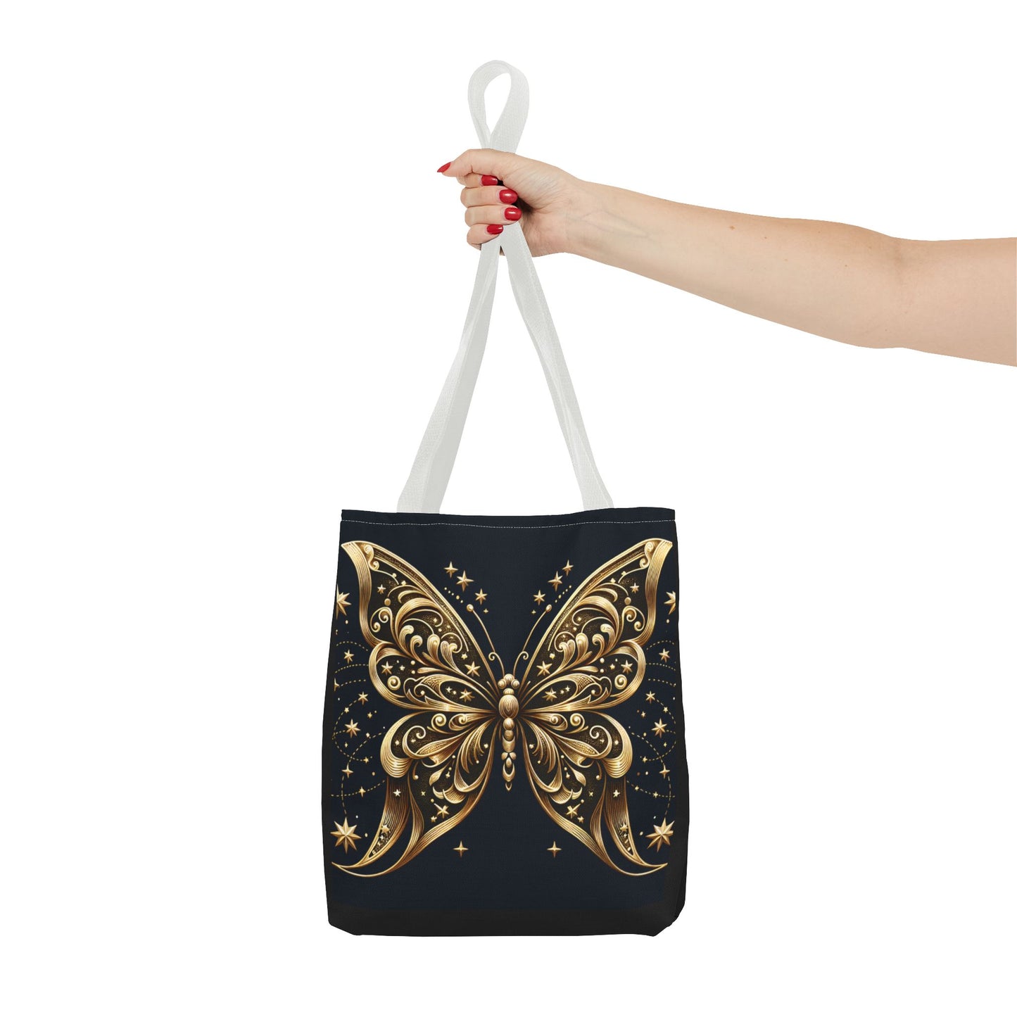 Elegant Golden Butterfly Tote Bag - Perfect for Nature Lovers and Everyday Use