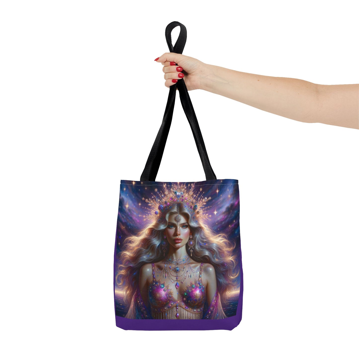 Bohemian Goddess Tote Bag - Colorful Magical Art Design