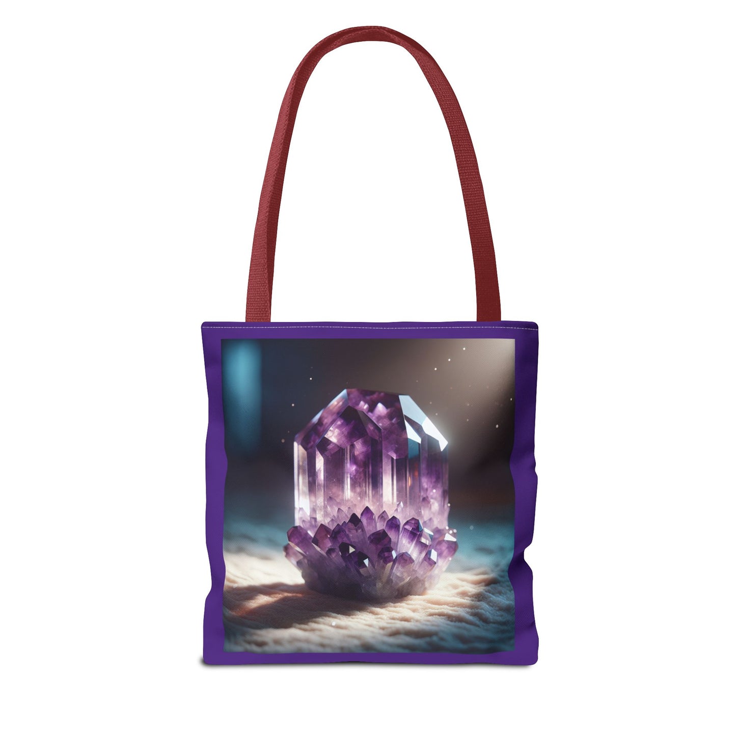 Amethyst Crystal Tote Bag - Boho Chic Shopping Bag for Crystal Lovers