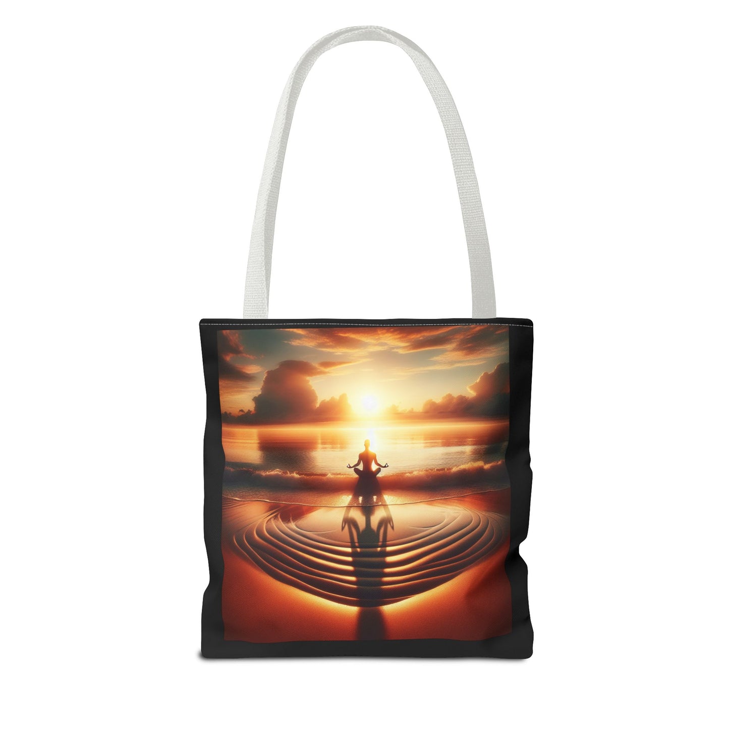 Meditation Sunset Tote Bag - Inspirational Beach Vibe