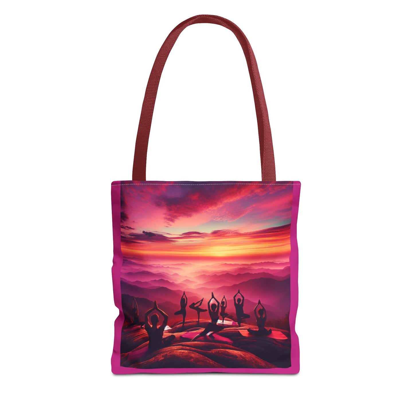 Yoga Sunset Tote Bag - Vibrant Spiritual Design