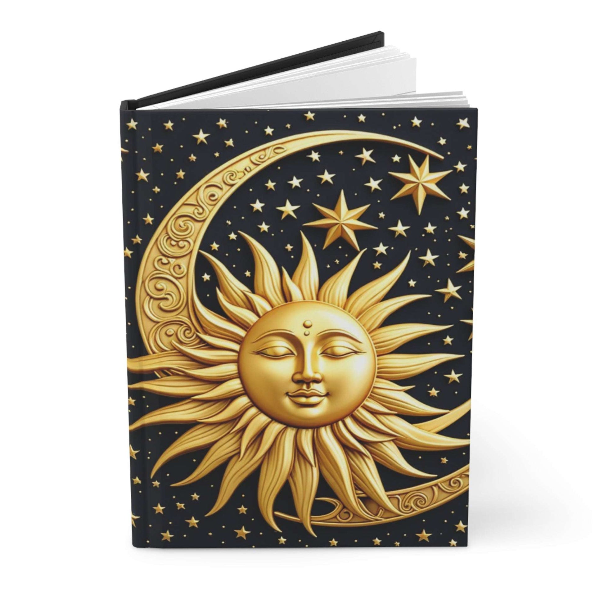 Celestial Dreams Hardcover Journal - Sun & Moon Design