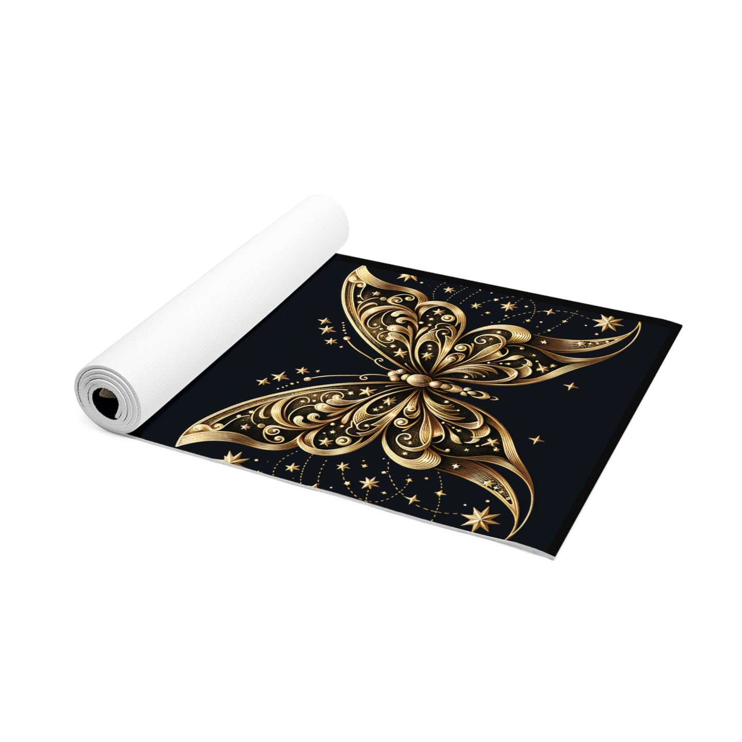 Elegant Butterfly Foam Yoga Mat - Stylish Non-Slip Exercise Mat for Zen Meditation & Fitness