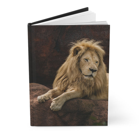 Majestic Lion Hardcover Journal - Inspiring Nature-Inspired Notebook for Wildlife Lovers